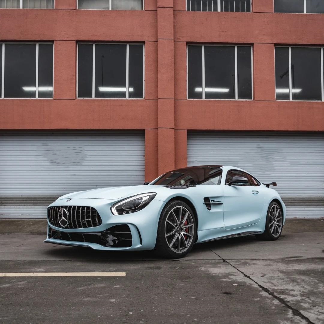 Ultimate Flat Light Blue Car Vinyl Wrap review Option 01