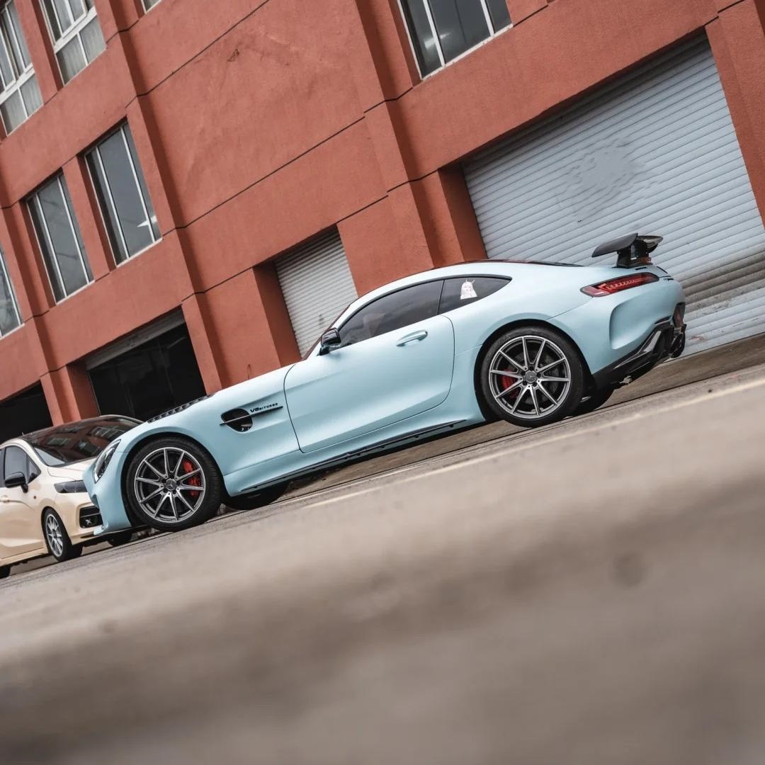 Ultimate Flat Light Blue Car Vinyl Wrap review Option 03