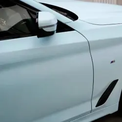 Ultimate Flat Light Blue Car Vinyl Wrap review Process 04