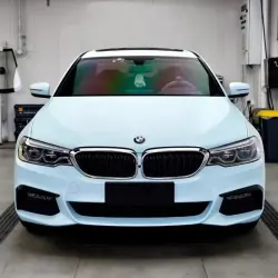 Ultimate Flat Light Blue Car Vinyl Wrap review Process 01