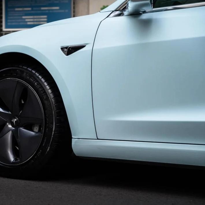 Ultimate Flat Light Blue Car Vinyl Wrap review Samples 00