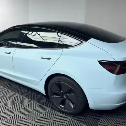Ultimate Flat Light Blue Car Vinyl Wrap review Samples 02
