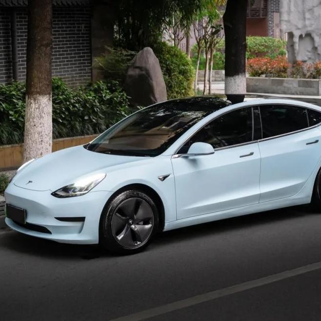 Ultimate Flat Light Blue Car Vinyl Wrap review Light 01