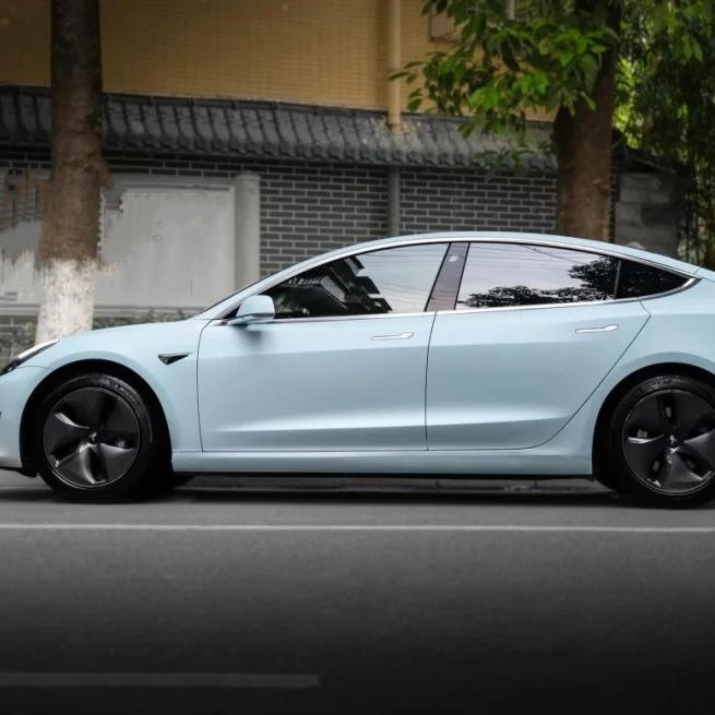 Ultimate Flat Light Blue Car Vinyl Wrap review Light 02