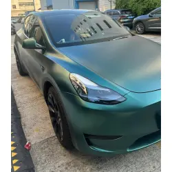 Matte Metallic Dark Green Car Vinyl Wrap Forest Green Wrap review Green 02
