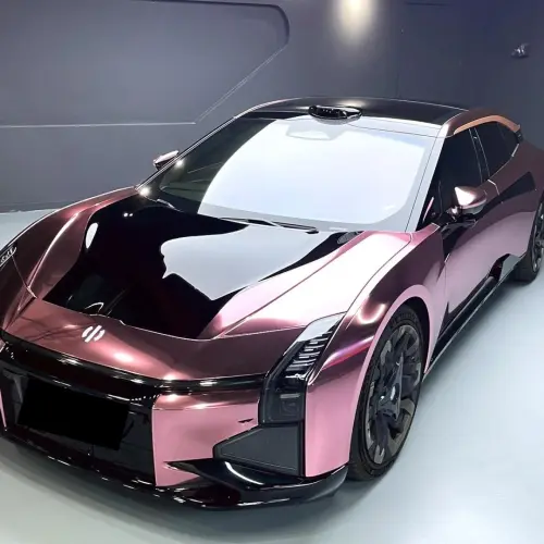 Gloss Mirror Chrome Rose Gold Car Vinyl Wrap PET review 