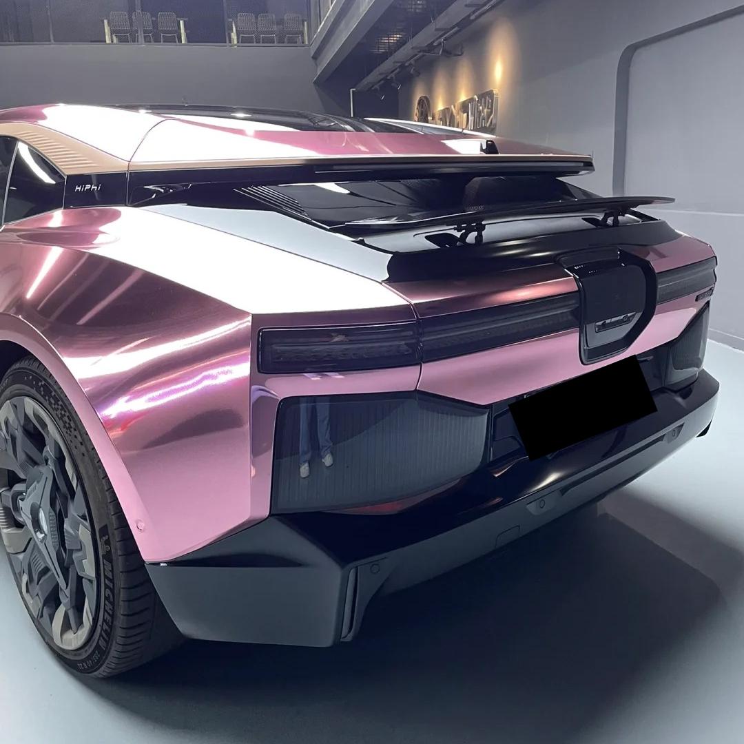 Gloss Mirror Chrome Rose Gold Car Vinyl Wrap PET review vibhanshu Sharma 03