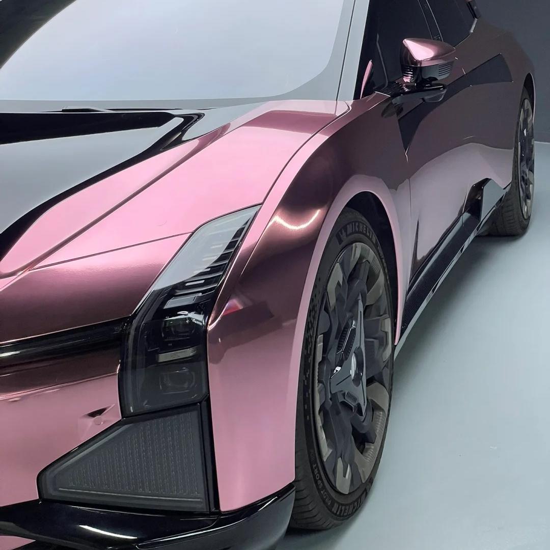 Gloss Mirror Chrome Rose Gold Car Vinyl Wrap PET review vibhanshu Sharma 04