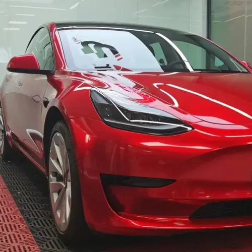 Gloss Metallic Vampire Red Car Vinyl Wrap Paper Backing  review 