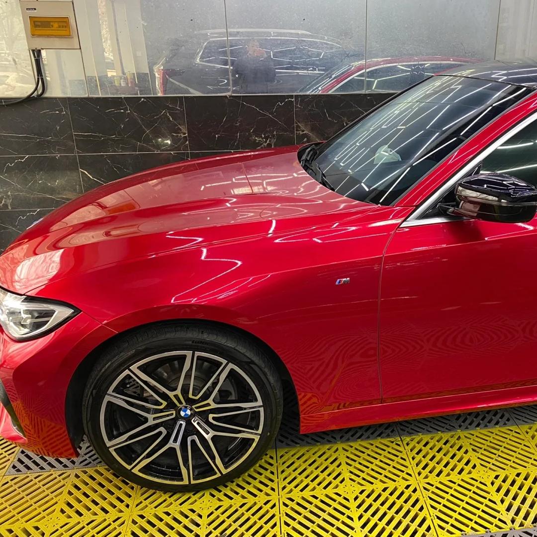 Gloss Metallic Vampire Red Car Vinyl Wrap Paper Backing  review Foster 02