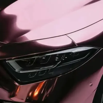 Gloss Mirror Chrome Rose Gold Car Vinyl Wrap PET review Cheyenne