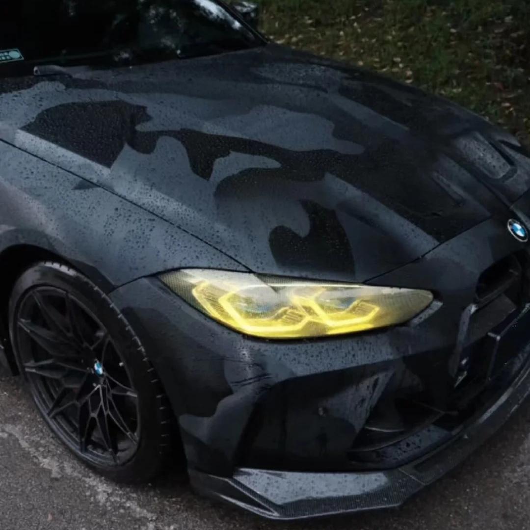 Matte Camo Black Car Vinyl Wrap| 3D Ghost Camouflage Black PET review final_touch_customz 01