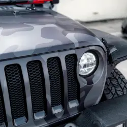 Matte Camo Black Car Vinyl Wrap| 3D Ghost Camouflage Black PET review Patience 02