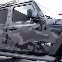 Matte Camo Black Car Vinyl Wrap| 3D Ghost Camouflage Black PET review Patience 06