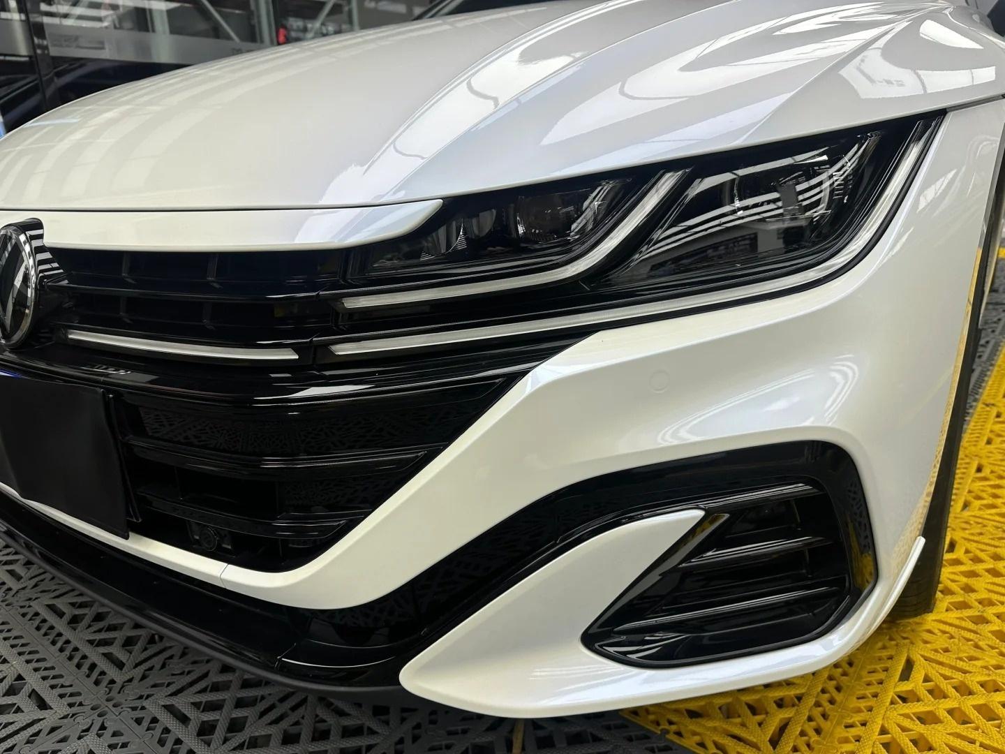 Gloss Metallic Chameleon Blue White Car Vinyl Wrap PET review Blue 05