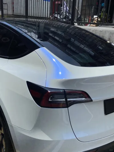 Gloss Metallic Chameleon Blue White Car Vinyl Wrap review junior