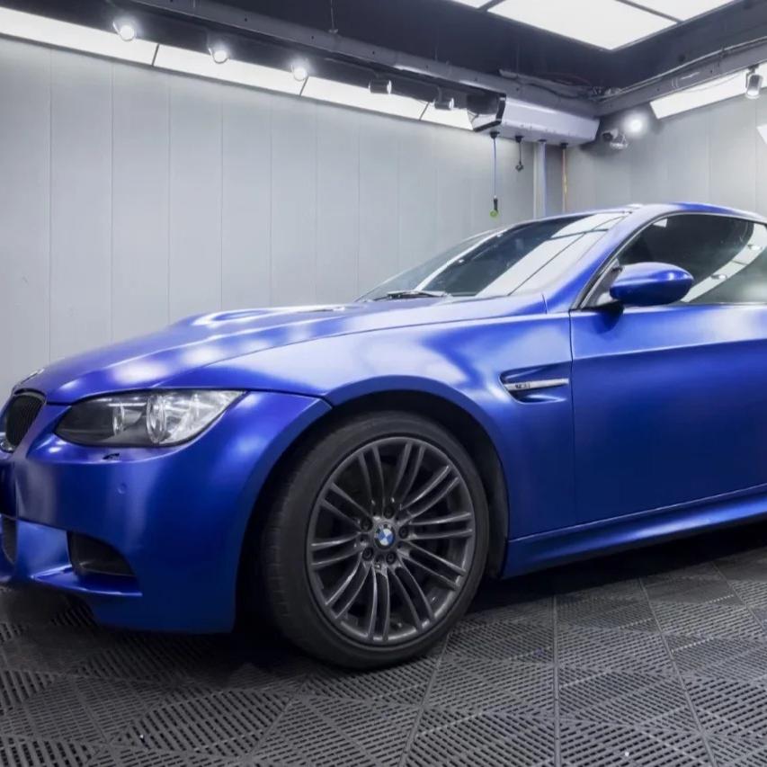 Matte Metallic Navy Blue Car Vinyl Wrap review During 01