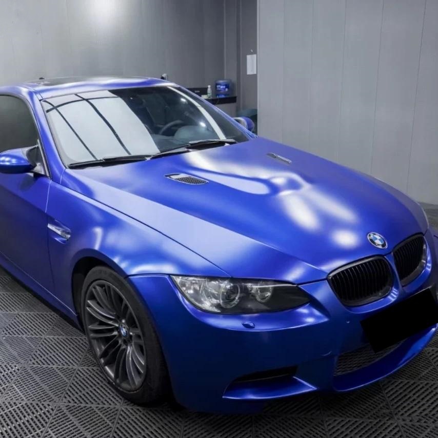 Matte Metallic Navy Blue Car Vinyl Wrap review During 02