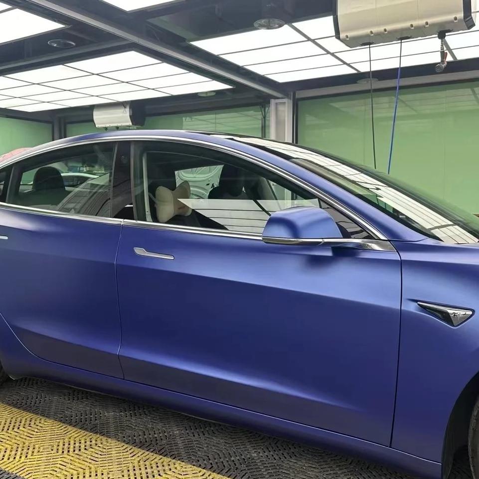 Matte Metallic Navy Blue Car Vinyl Wrap review Metallic 01