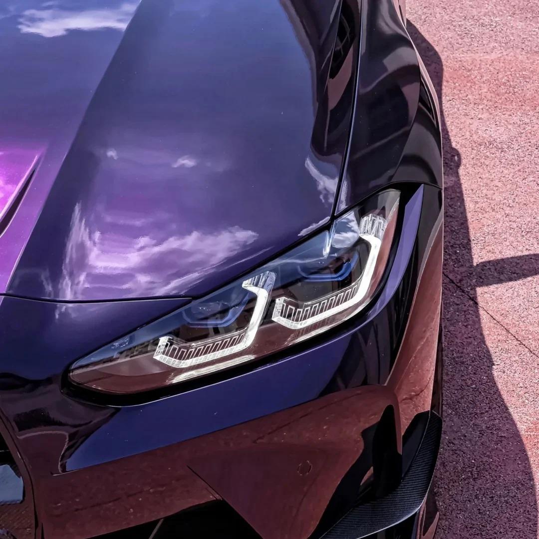 Gloss Metallic Midnight Purple Car Vinyl Wrap BMW PET review Maletich 02
