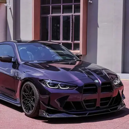 Gloss Metallic Midnight Purple Car Vinyl Wrap BMW PET review 