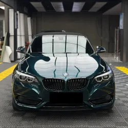 Gloss British Racing Green Car Vinyl Wrap review Crease 02
