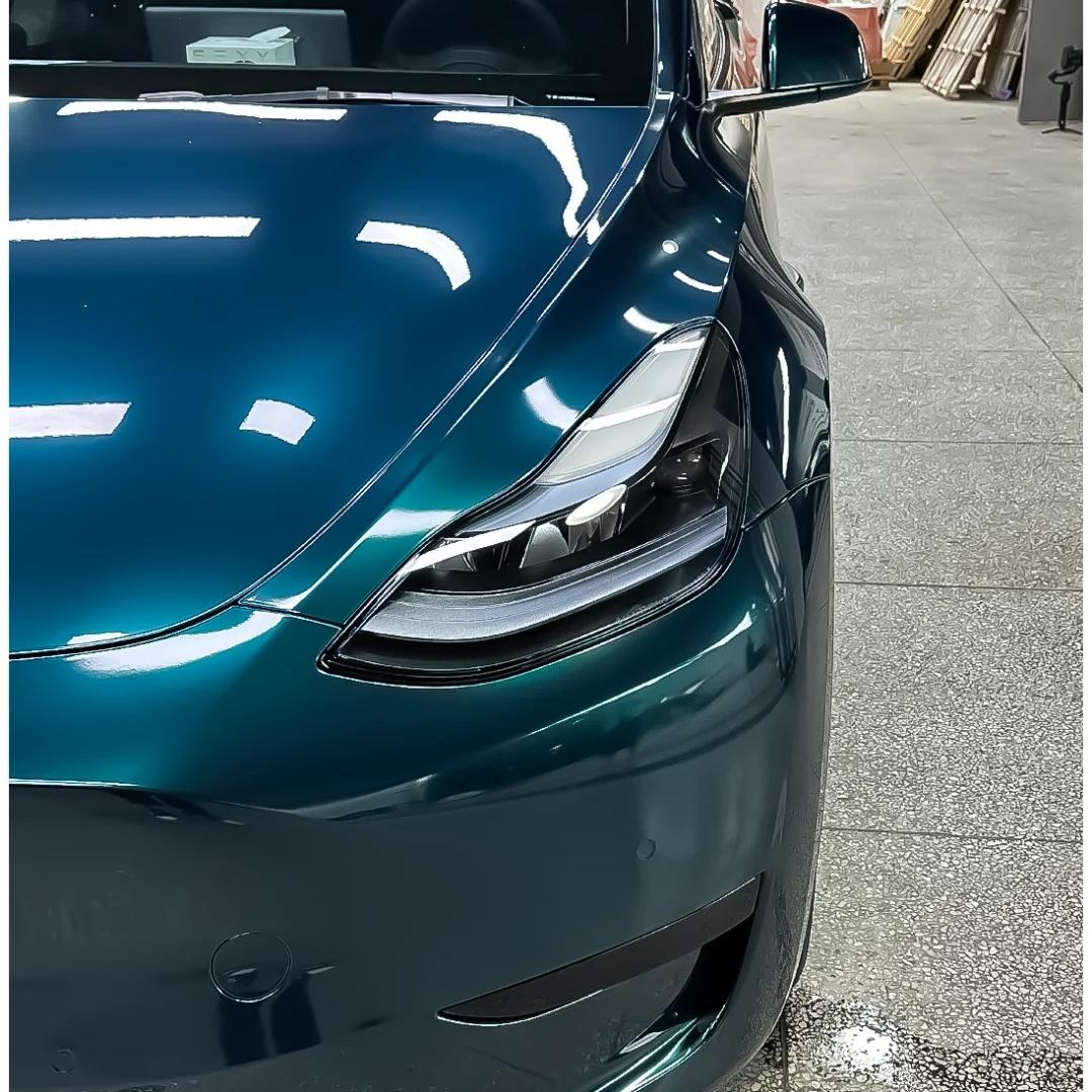 Gloss British Racing Green Car Vinyl Wrap review Blackish 01