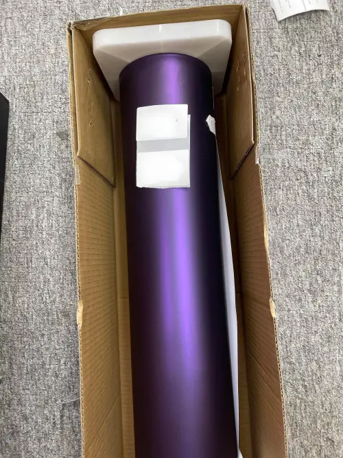 Ultra Matte Metallic Dark Purple Car Vinyl Wrap PET review 