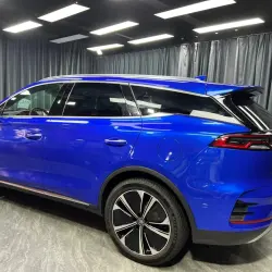 Gloss Metallic Deep Blue Car Vinyl Wrap review Work 03