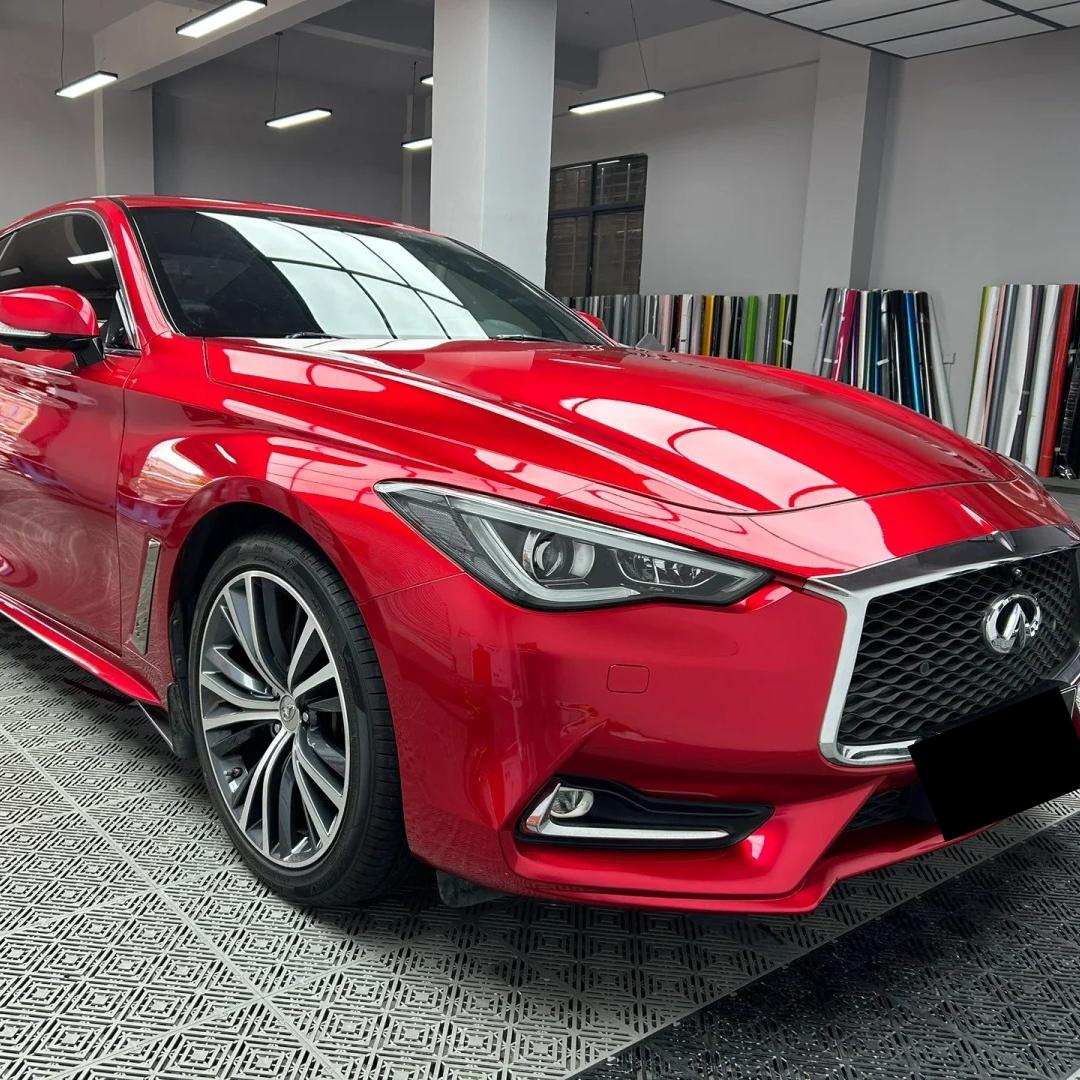 Gloss Metallic Vampire Red Car Vinyl Wrap Paper Backing  review Result 00