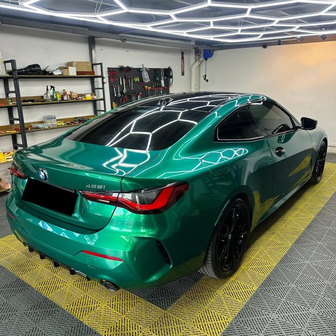 Best Gloss Metallic Isle Of Man Green Car Vinyl Wrap review First 04