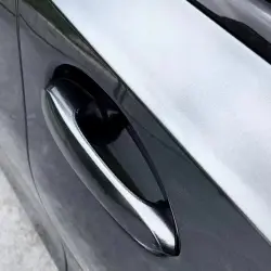 Gloss Metallic Charcoal Grey Car Vinyl Wrap PET review Time 02