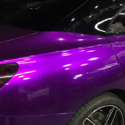 Gloss Metallic Grape Purple Car Vinyl Wrap PET review Touch 02