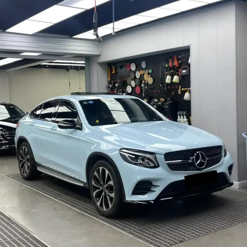 Gloss Ice Blue Car Vinyl Wrap PET review 