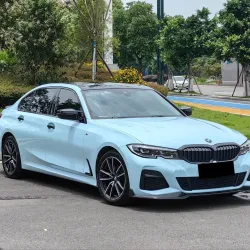 Gloss Light Blue Car Vinyl Wrap review Breeze 02