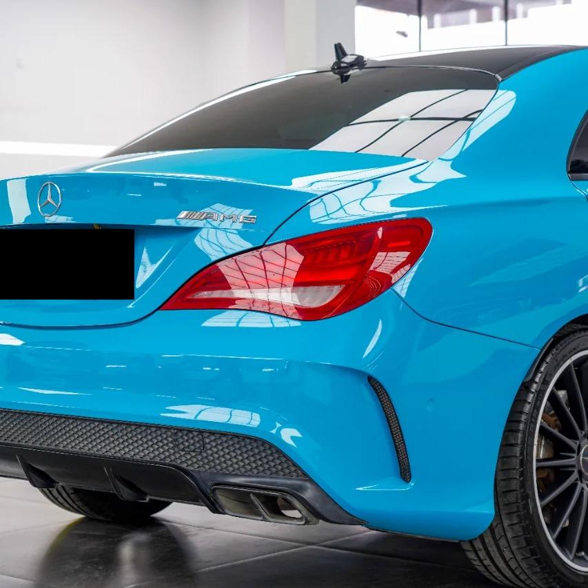 Gloss Miami Blue Car Vinyl Wrap Porsche PET review Found 02