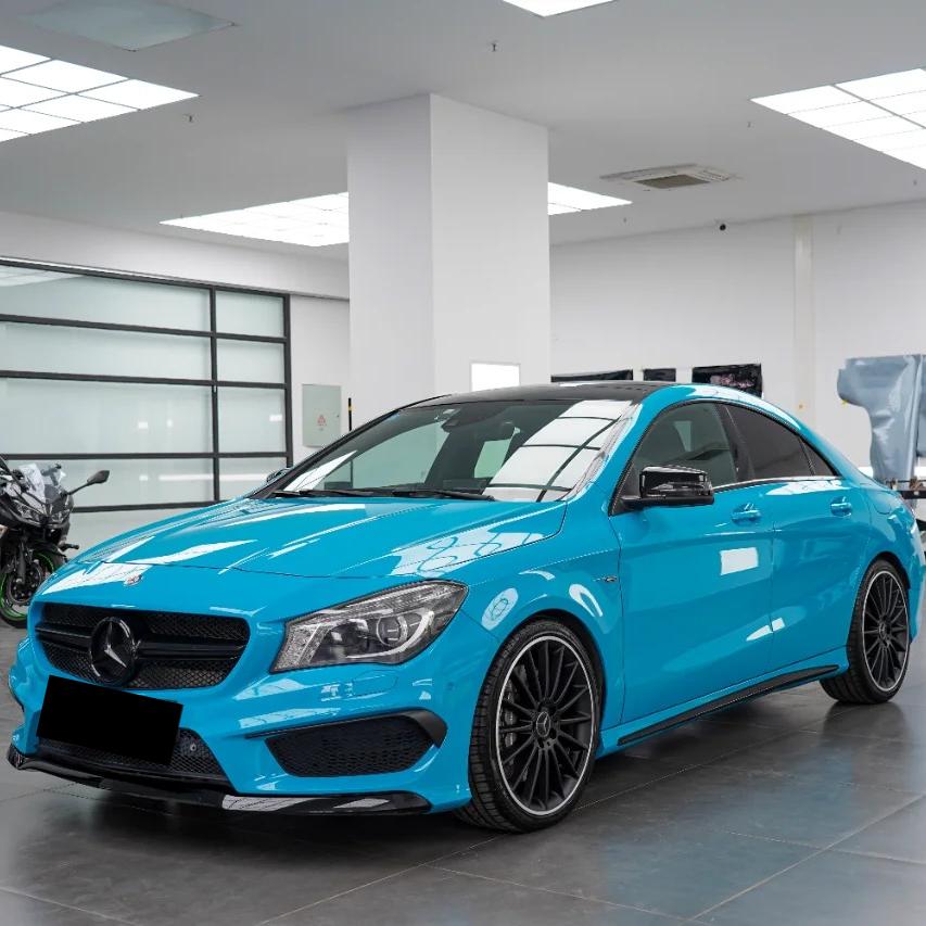 Gloss Miami Blue Car Vinyl Wrap Porsche PET review Found 00