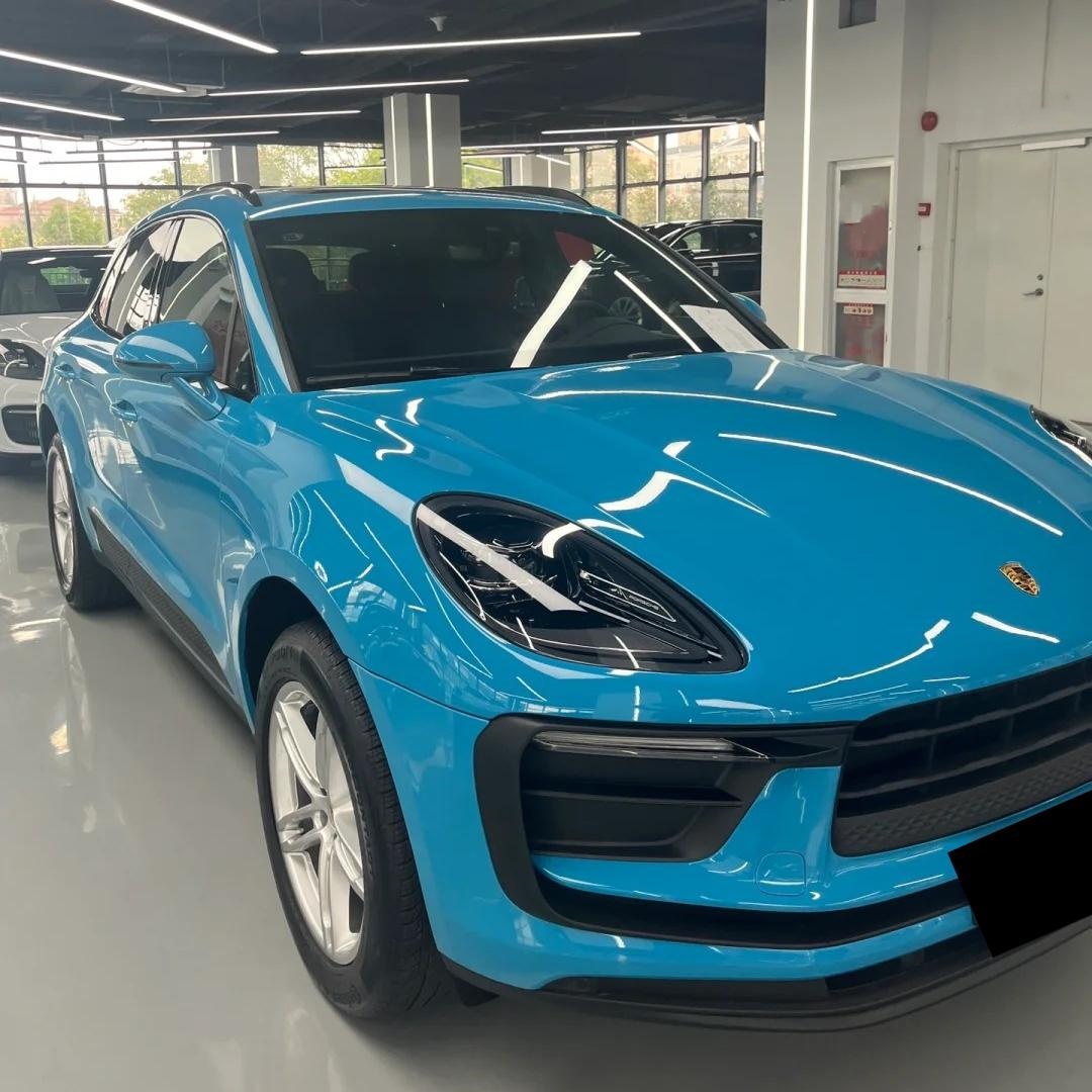 Gloss Miami Blue Car Vinyl Wrap Porsche PET review Future 01