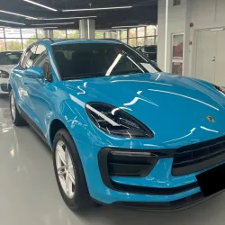 Gloss Miami Blue Car Vinyl Wrap Porsche PET review Future 02