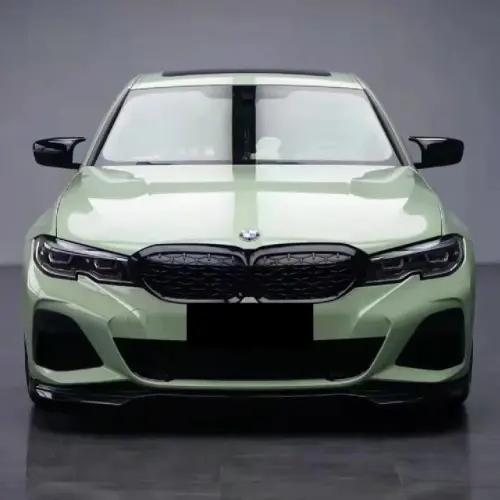 Gloss Light Khaki Green Car Vinyl Wrap PET review 