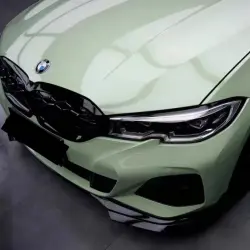 Gloss Light Khaki Green Car Vinyl Wrap Mercedes Benz review Pure 03