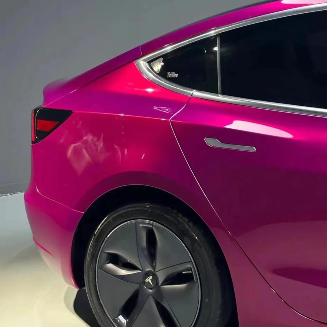 Gloss Metallic Rubellite Purple Car Vinyl Wrap PET  review Recommand 01