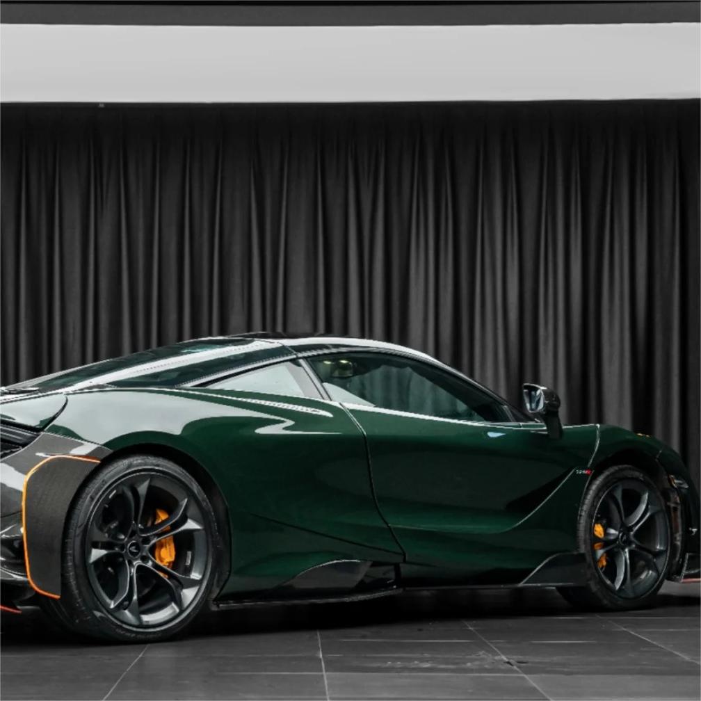 Gloss Crystal Dark Green Car Vinyl Wrap PET review Crystal 03