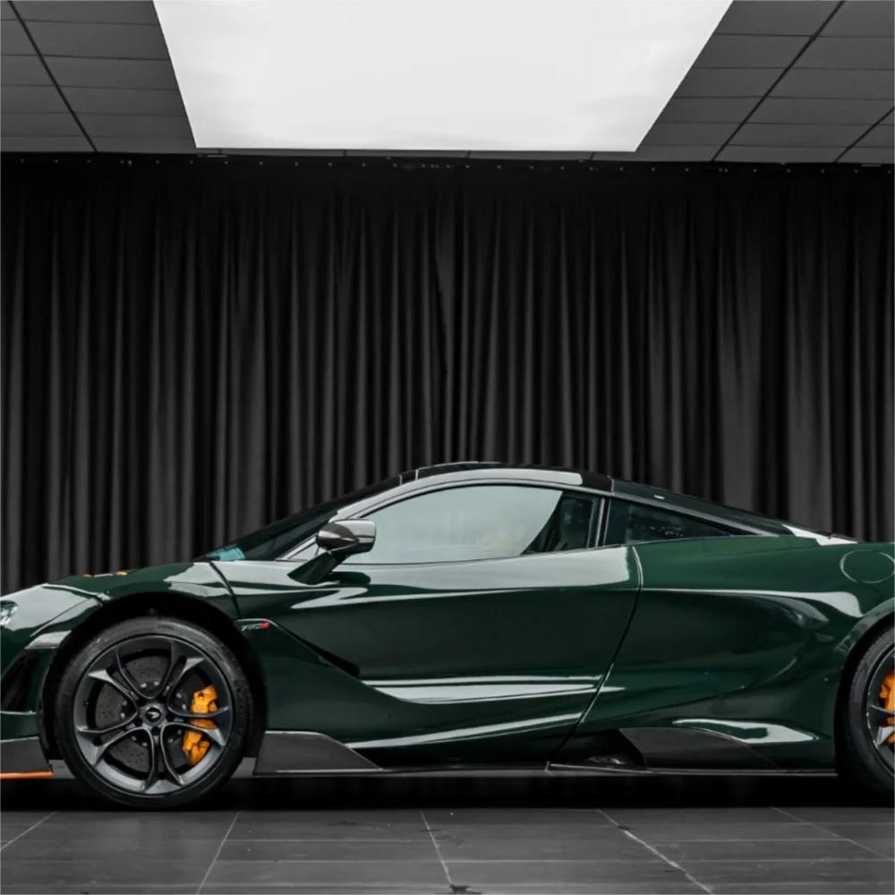 Gloss Crystal Dark Green Car Vinyl Wrap PET review Crystal 04