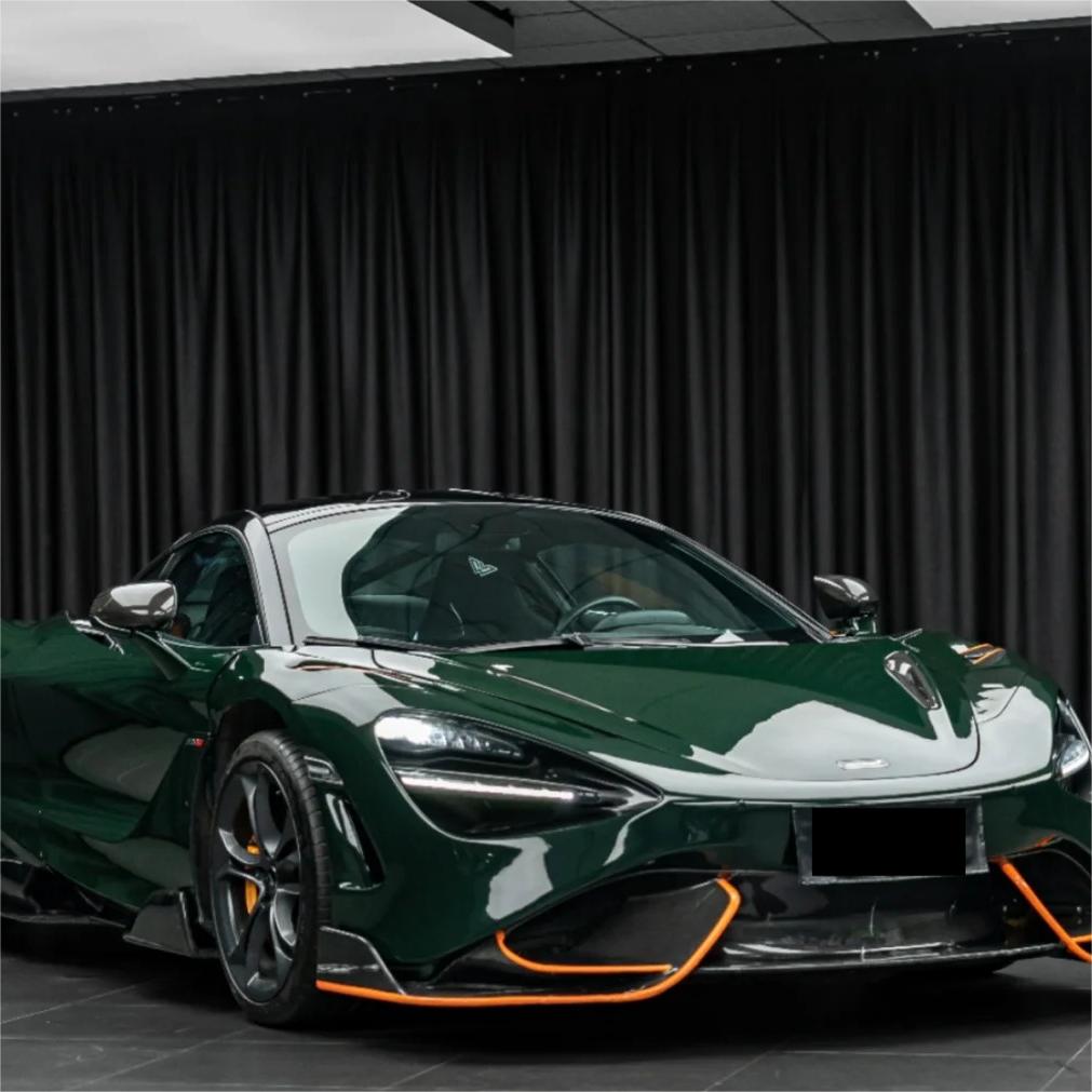 Gloss Crystal Dark Green Car Vinyl Wrap PET review Crystal 06