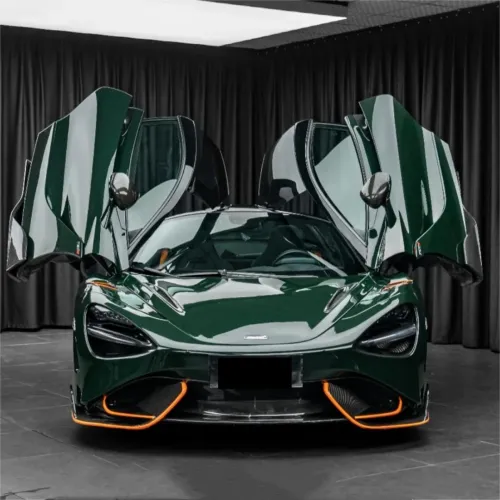 Gloss Crystal Dark Green Car Vinyl Wrap PET review 