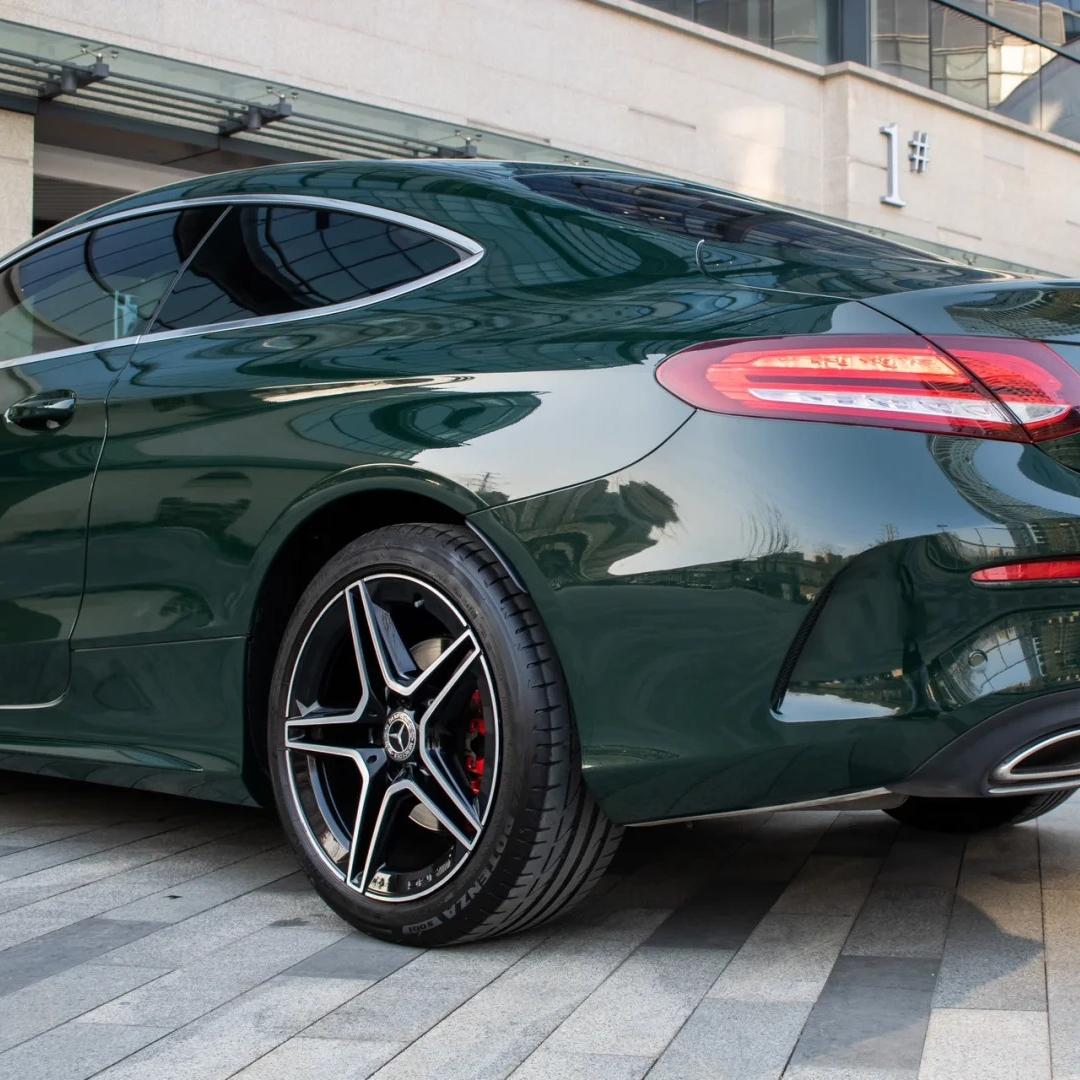 Gloss Crystal Dark Green Car Vinyl Wrap PET review Timeless 03