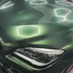 Glossy Paint Metalic Midnight Green Car Vinyl Wrap  review Client 02