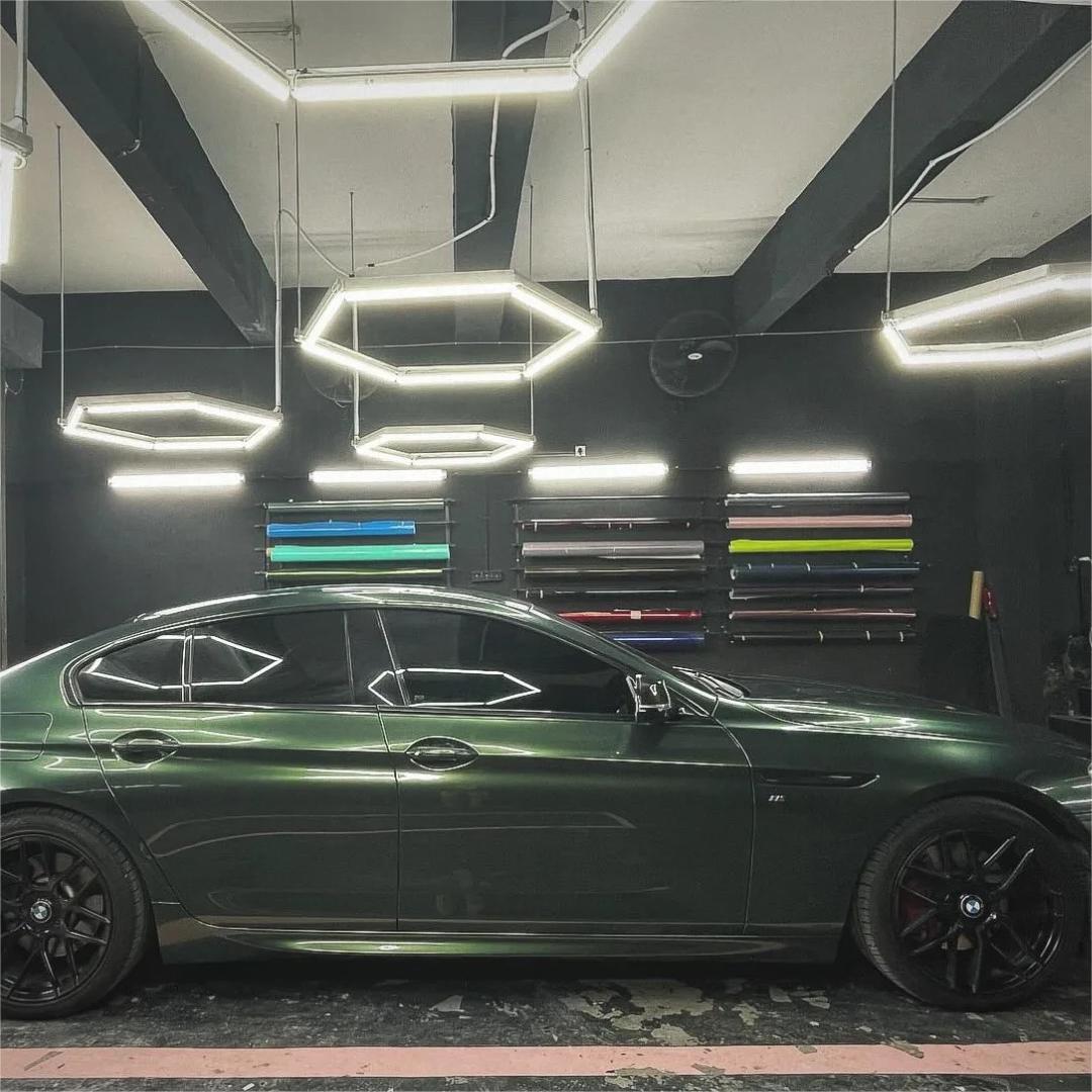 Glossy Paint Metalic Midnight Green Car Vinyl Wrap PET review Client 04