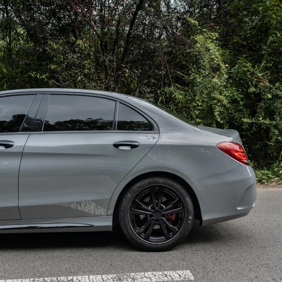 Gloss Nardo Grey Car Vinyl Wrap PET  review Finish 02